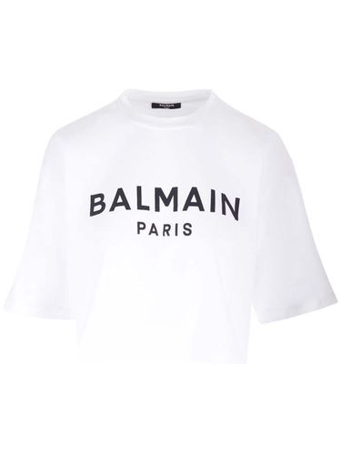 T-shirt With Balmain Paris Print - Balmain - Modalova