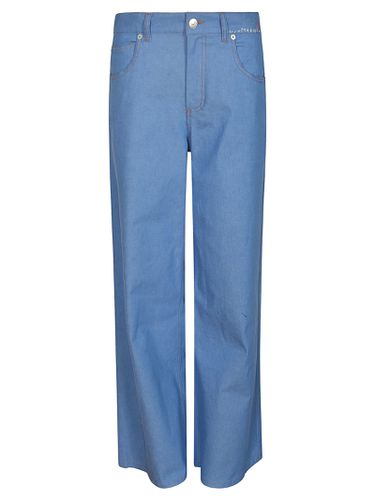 Denim Stretch Flared Trousers - Marni - Modalova