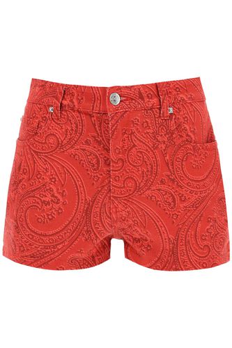 Etro Paisley Denim Shorts - Etro - Modalova