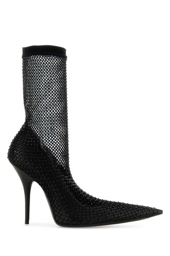 Black Nappa Leather And Mesh Avenue Ankle Boots - Balenciaga - Modalova