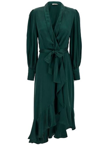 Midi Asymmetric Dress With Belt In Silk Woman - Zimmermann - Modalova