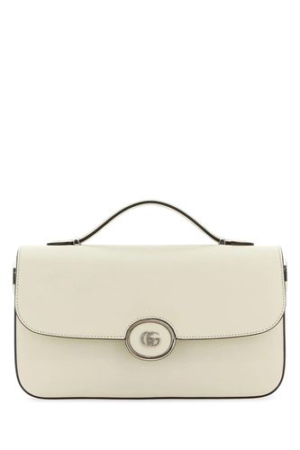 Ivory Leather Small Petite Gg Handbag - Gucci - Modalova