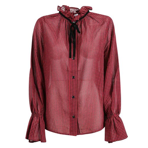 Ganni Sheer Tie String Shirt - Ganni - Modalova