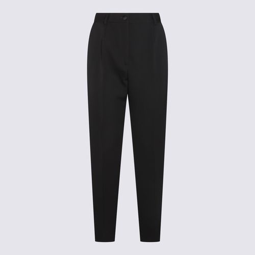 Dolce & Gabbana Black Wool Pants - Dolce & Gabbana - Modalova