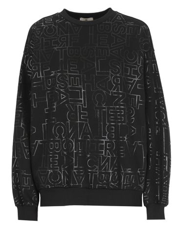 Lettering Printed Sweatshirt - Elisabetta Franchi - Modalova