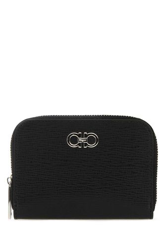 Ferragamo Black Leather Wallet - Ferragamo - Modalova