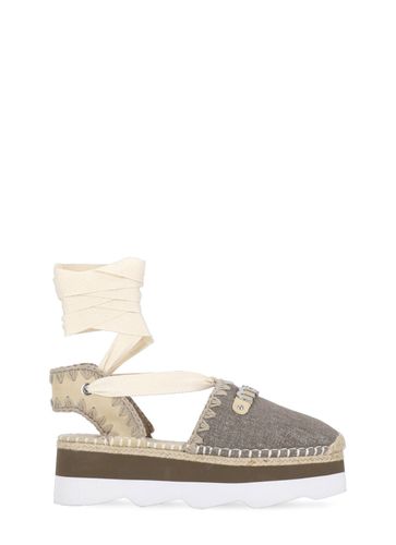 Espa Sandal Espadrilles In Grey Synthetic Fibers - Mou - Modalova