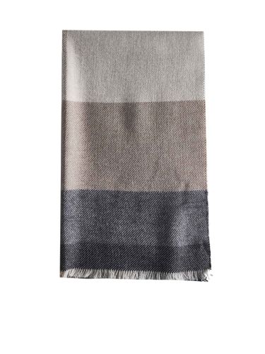 Wool And Cashmere Scarf With Check Motif - Brunello Cucinelli - Modalova