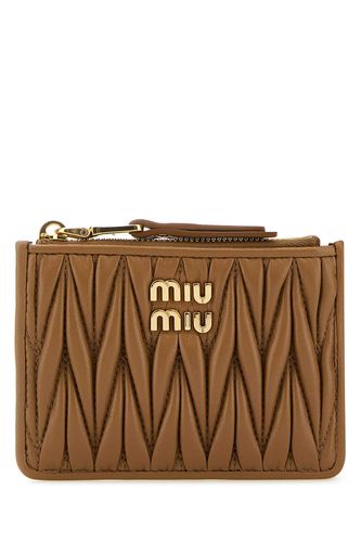 Nappa Leather Card Holder - Miu Miu - Modalova