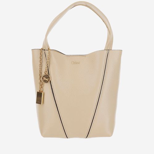 Spin Garnet Leather Small Tote Bag - Chloé - Modalova