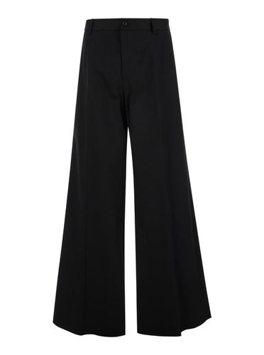 Blacktailored Trousers In Cotton Stretch Man - Dolce & Gabbana - Modalova