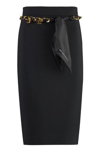 Elisabetta Franchi Black Midi Skirt - Elisabetta Franchi - Modalova