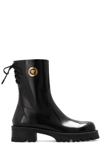 Biker Medusa-plaque Ankle Boots - Versace - Modalova