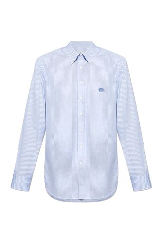 Etro Logo Embroidered Striped Shirt - Etro - Modalova