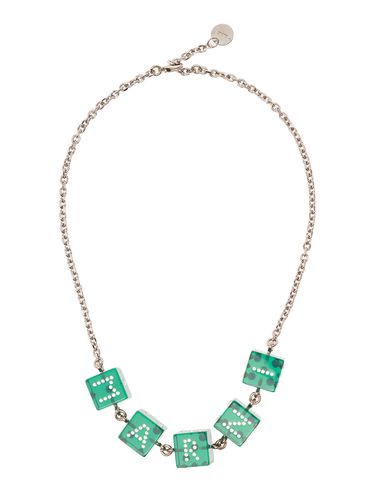 Chain Necklace With Branded Dice-shaped Charms In Transparent Resin Woman - Marni - Modalova