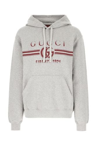 Melange Grey Cotton Oversize Sweatshirt - Gucci - Modalova