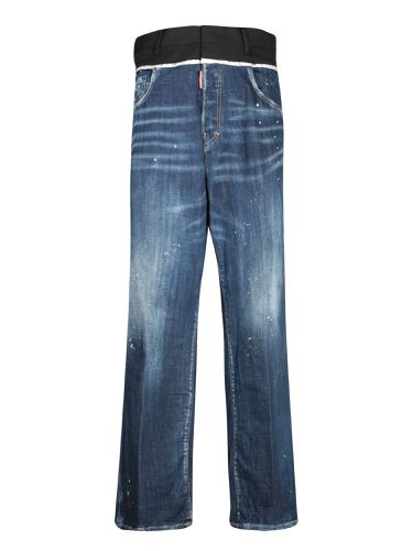 Dsquared2 Blue Loose Cut Off Jeans - Dsquared2 - Modalova