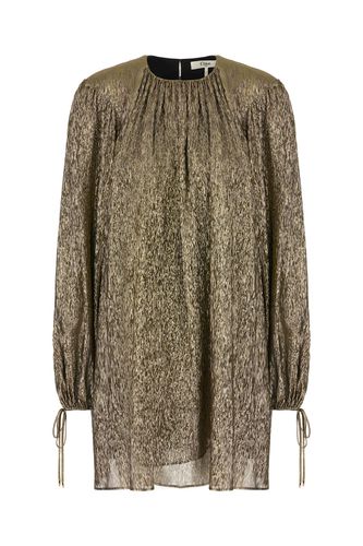 Chloé Gold Silk Blend Mini Dress - Chloé - Modalova