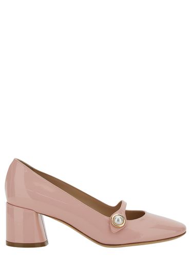 Emily Pointed Pumps With Pearl Detail In Patent Leather Woman - Casadei - Modalova