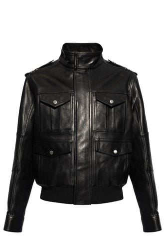 Balmain High-neck Leather Jacket - Balmain - Modalova