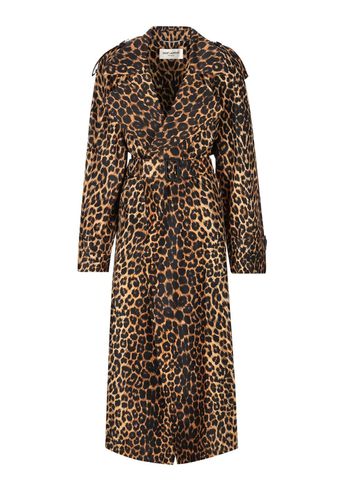 Leopard Printed Trench Coat - Saint Laurent - Modalova