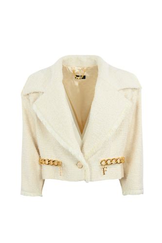 Cropped Tweed Jacket - Elisabetta Franchi - Modalova