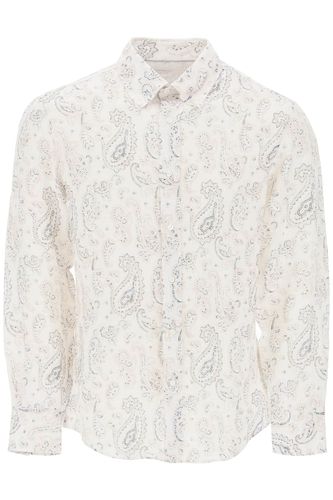 Linen Shirt With Paisley Pattern - Brunello Cucinelli - Modalova