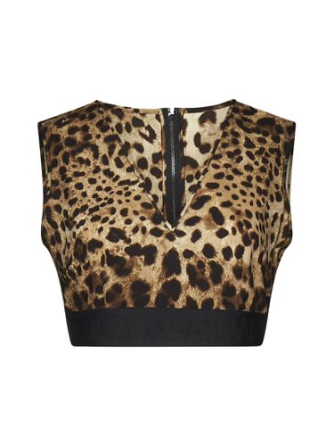 Leopard Printed Sleeveless Top - Dolce & Gabbana - Modalova
