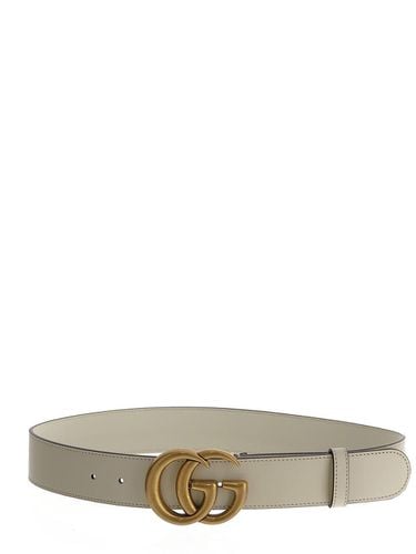 Leather Belt With Double G Buckle - Gucci - Modalova