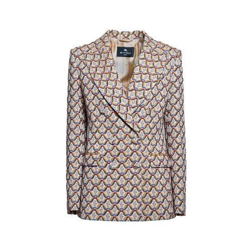 Pattern Jacquard Double-breasted Jacket - Etro - Modalova