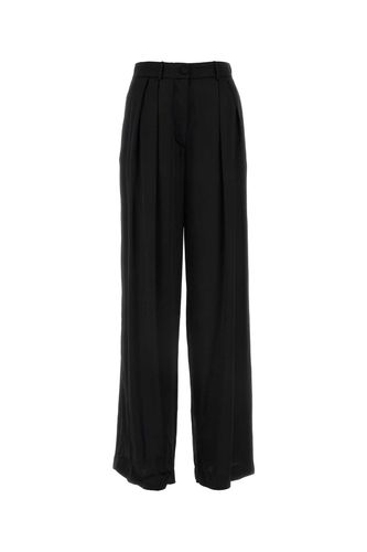 Hebe Studio Black Satin Pant - Hebe Studio - Modalova