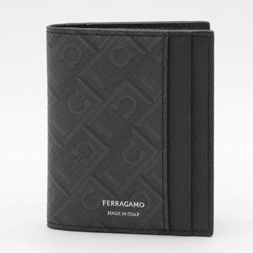 And Grey Leather Card Holder - Ferragamo - Modalova