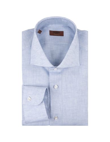 Light Linen Slim Fit Shirt - Barba Napoli - Modalova