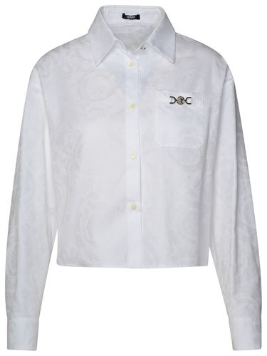 Versace White Cotton Shirt - Versace - Modalova