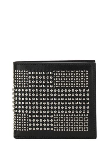 Bi-fold Wallet With All-over Studs In Leather Woman - Alexander McQueen - Modalova