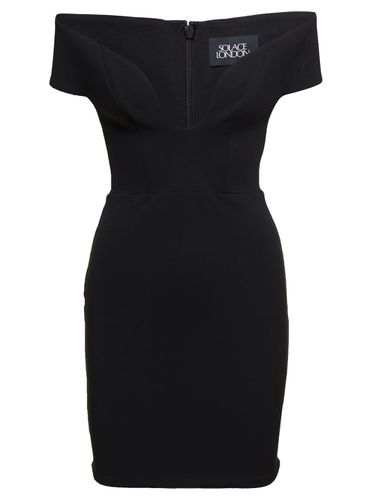 Lola Mini Dress With Plunging Sweetheart Neckline In Stretch Crepe Woman - Solace London - Modalova