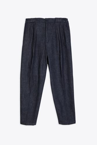 Pantaloni Dark chambray denim pleated pant - Portobello - Briglia 1949 - Modalova