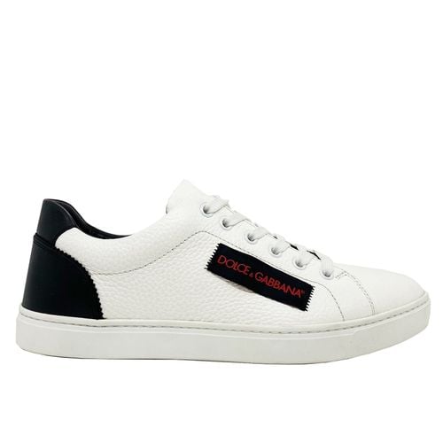 Logo Leather Sneakers - Dolce & Gabbana - Modalova