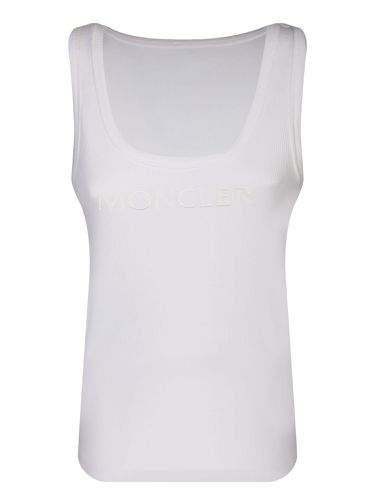 Ribbed Tank Top With Embroidered Logo - Moncler - Modalova