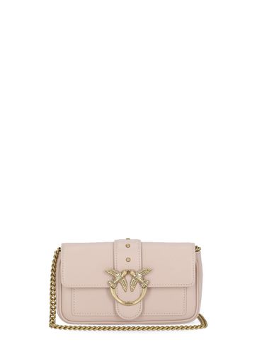 Love Pocket Simply Leather Mini Crossbody Bag - Pinko - Modalova