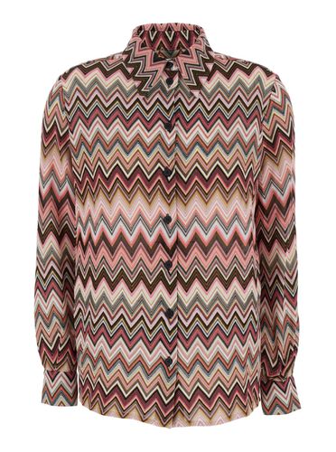 Shirt With All Over Zig Zag Motif In Cotton And Viscose Blend Woman - Missoni - Modalova