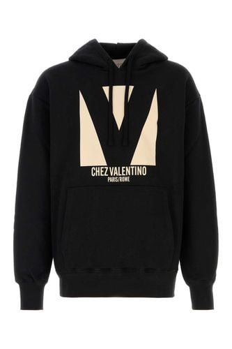 Valentino Black Cotton Sweatshirt - Valentino - Modalova