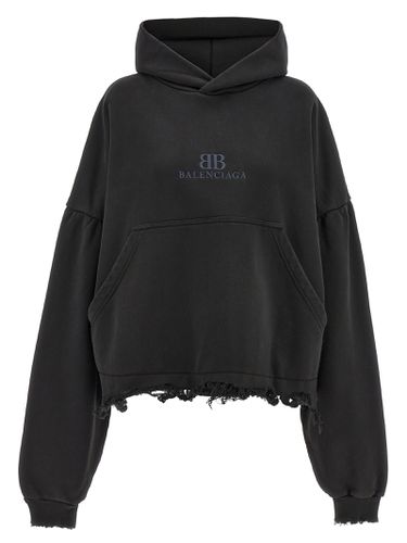 Balenciaga Logo Embroidery Hoodie - Balenciaga - Modalova