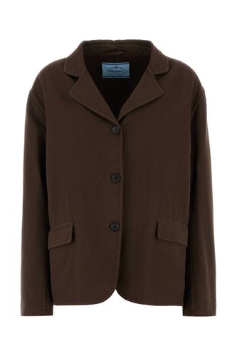 Prada Brown Cotton Blazer - Prada - Modalova