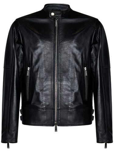 Dsquared2 Leather Biker Jacket - Dsquared2 - Modalova