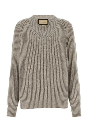 Gucci Dove Grey Wool Sweater - Gucci - Modalova