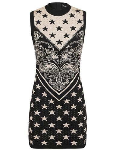 Sl Paisley & Stars Knit Short Dress - Balmain - Modalova