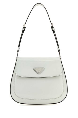 White Leather Cleo Shoulder Bag - Prada - Modalova