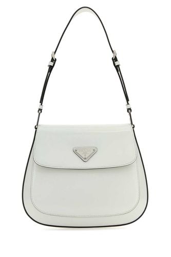 White Leather Cleo Shoulder Bag - Prada - Modalova