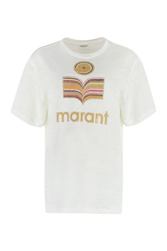 Logo Print Linen T-shirt - Marant Étoile - Modalova